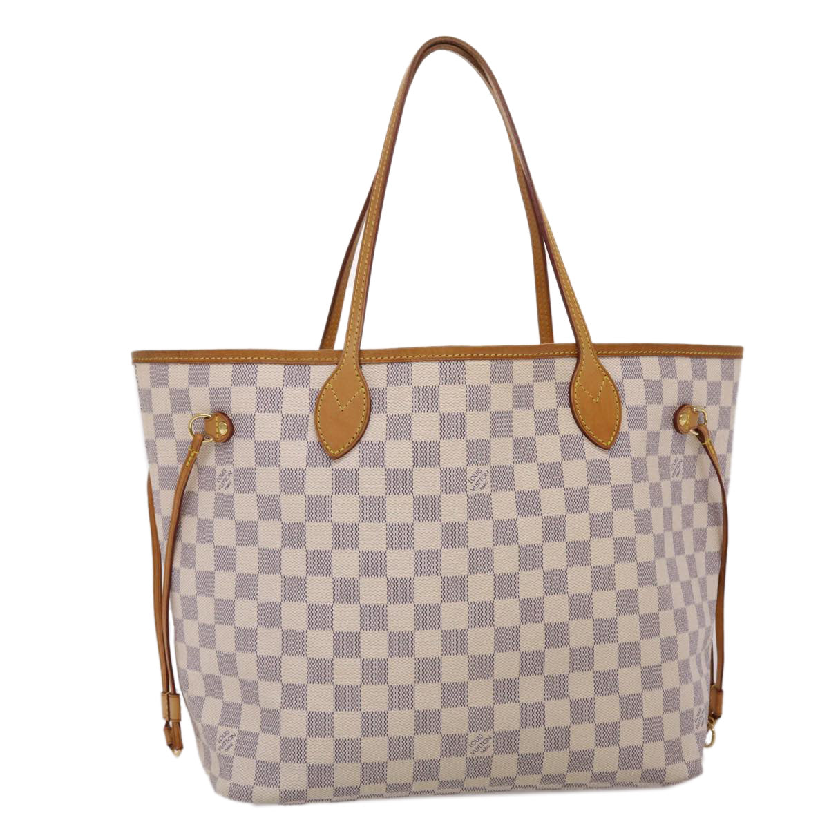 LOUIS VUITTON Damier Azur Neverfull MM Tote Bag N41605 LV 46167