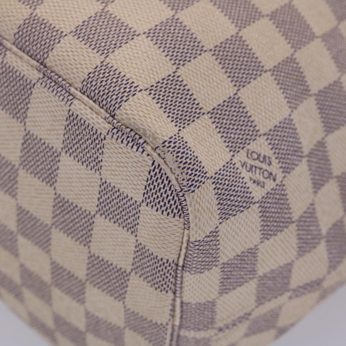 LOUIS VUITTON Damier Azur Neverfull MM Tote Bag N41605 LV 46167