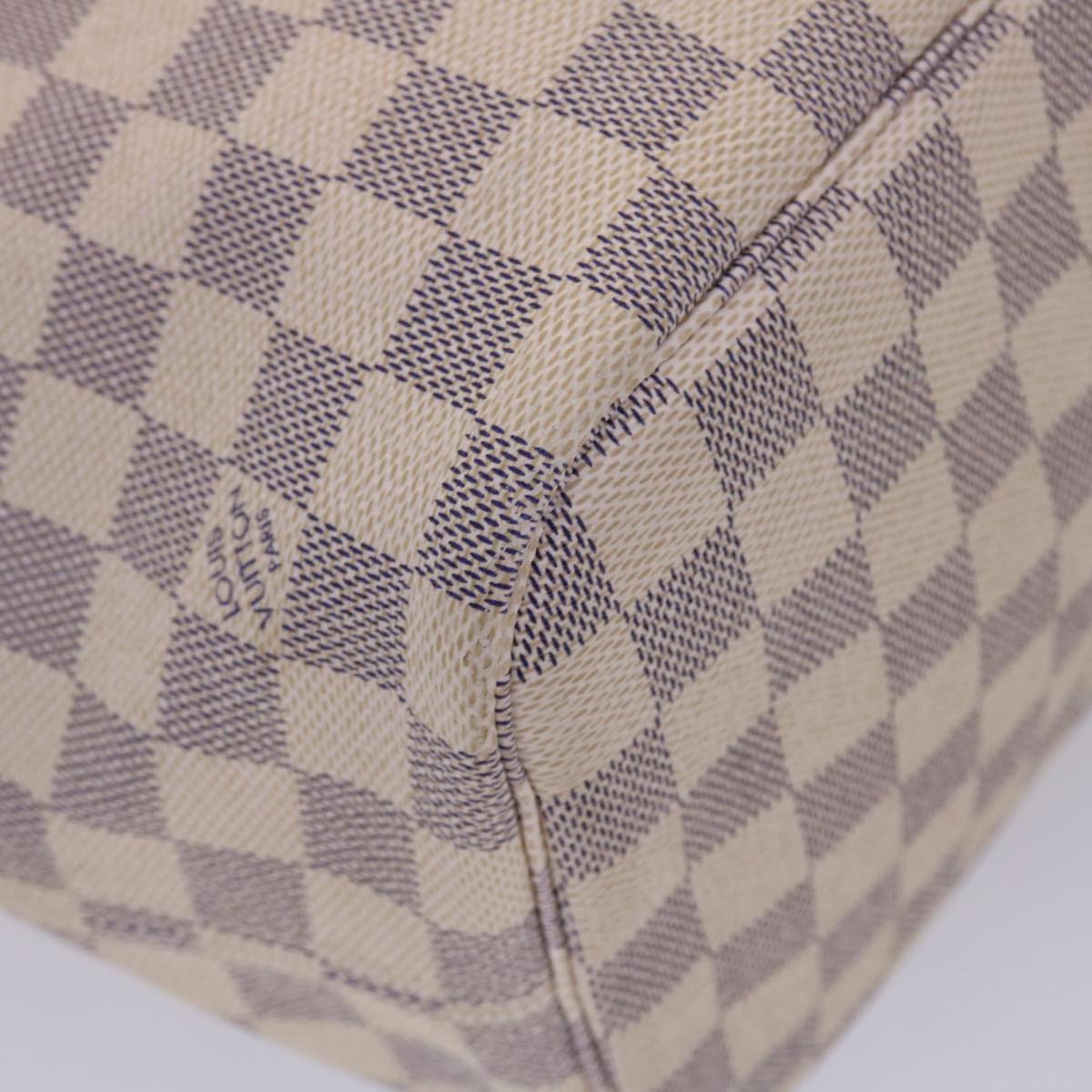 LOUIS VUITTON Damier Azur Neverfull MM Tote Bag N41605 LV 46167
