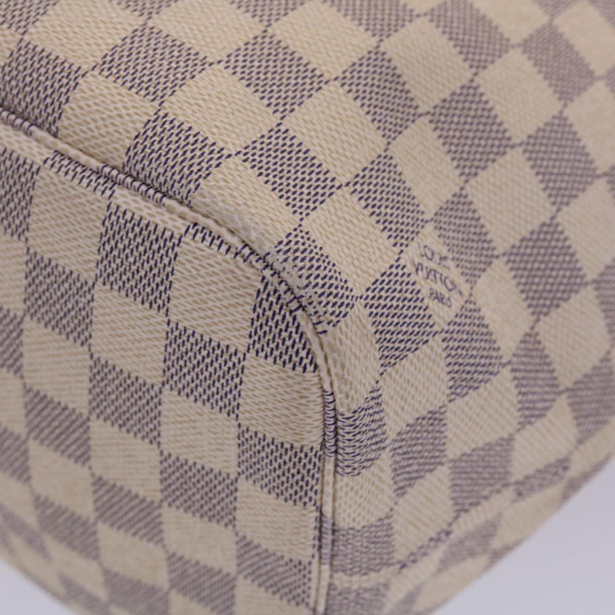 LOUIS VUITTON Damier Azur Neverfull MM Tote Bag N41605 LV 46167