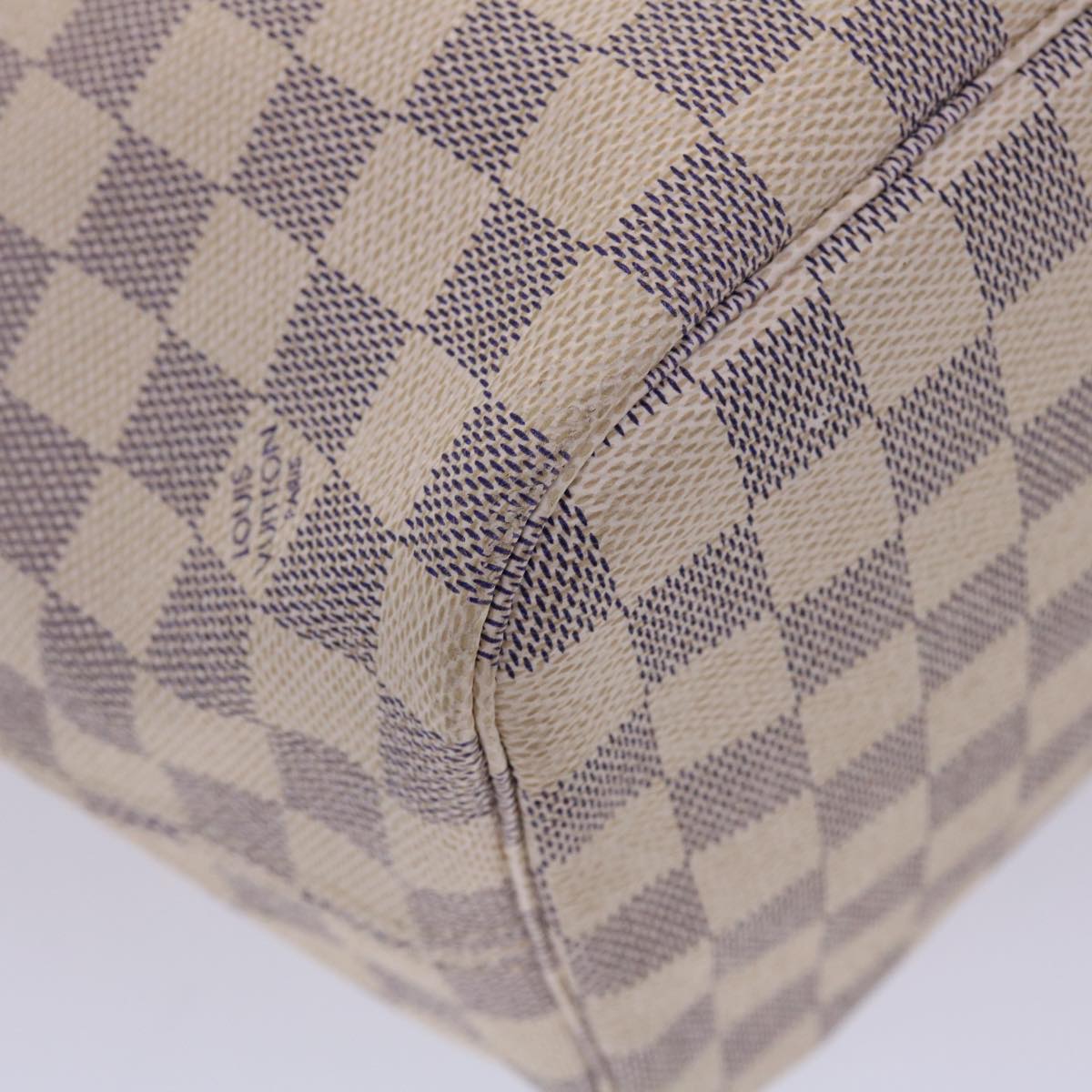 LOUIS VUITTON Damier Azur Neverfull MM Tote Bag N41605 LV 46167
