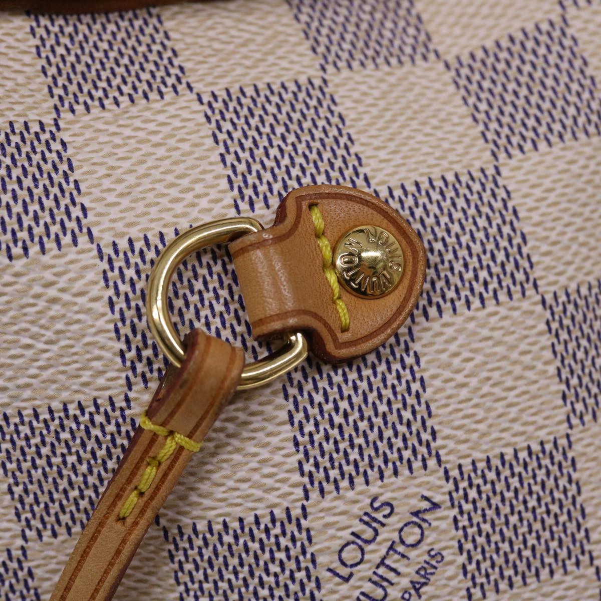LOUIS VUITTON Damier Azur Neverfull MM Tote Bag N41605 LV 46167