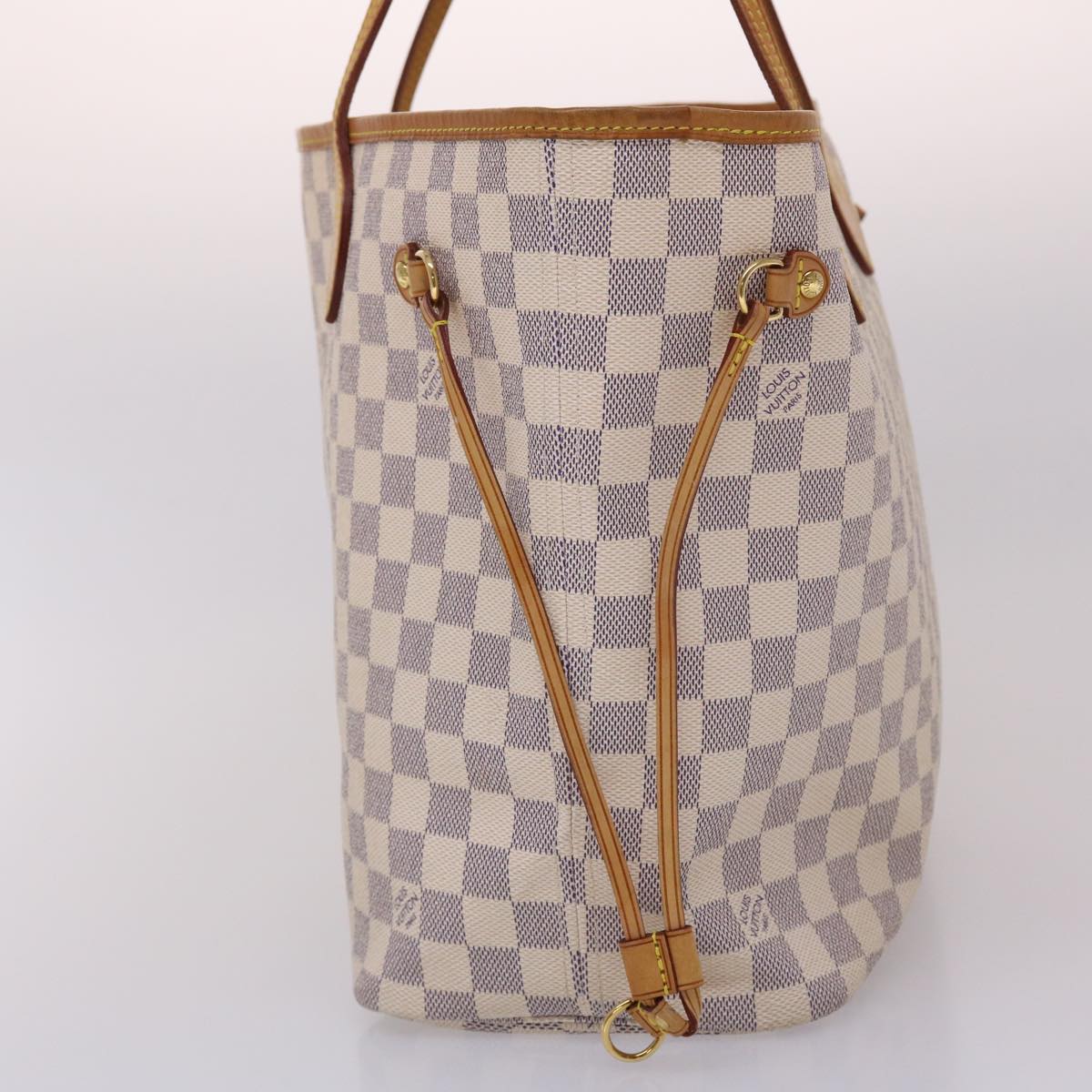 LOUIS VUITTON Damier Azur Neverfull MM Tote Bag N41605 LV 46167