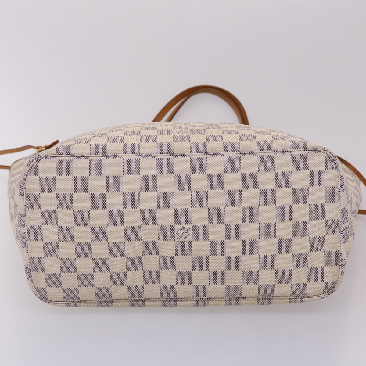LOUIS VUITTON Damier Azur Neverfull MM Tote Bag N41605 LV 46167