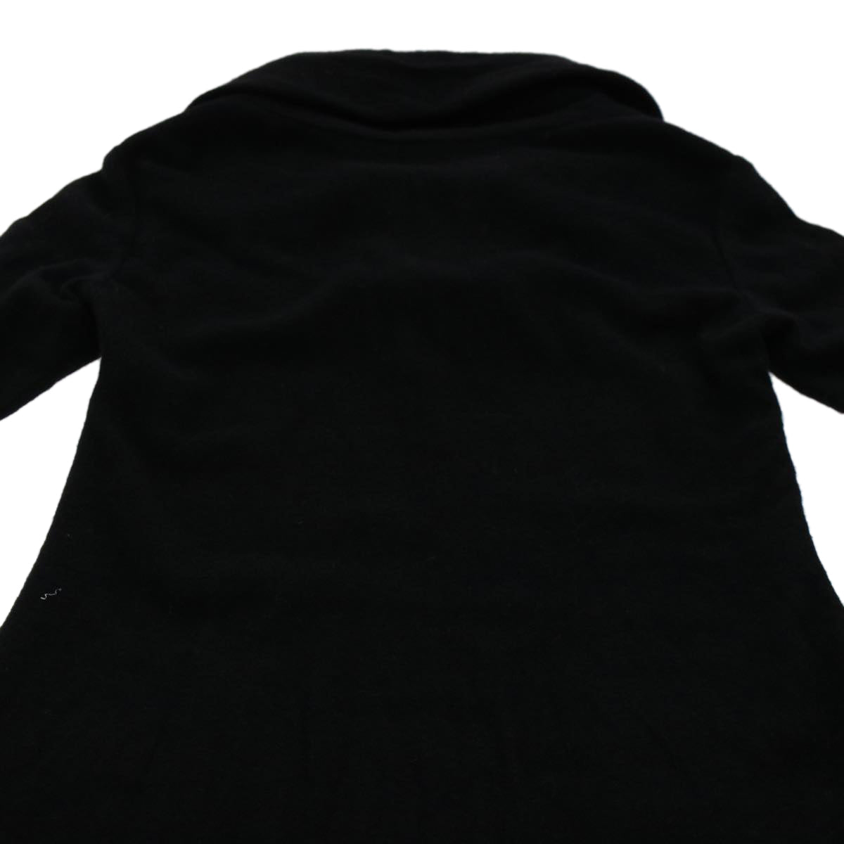 LOUIS VUITTON Coat Jacket Silk 38 Black LV 46187