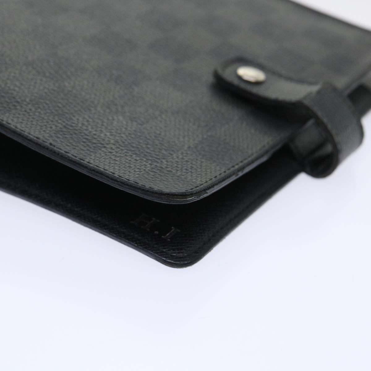 LOUIS VUITTON Damier Graphite Agenda MM Day Planner Cover R20242 LV 46194