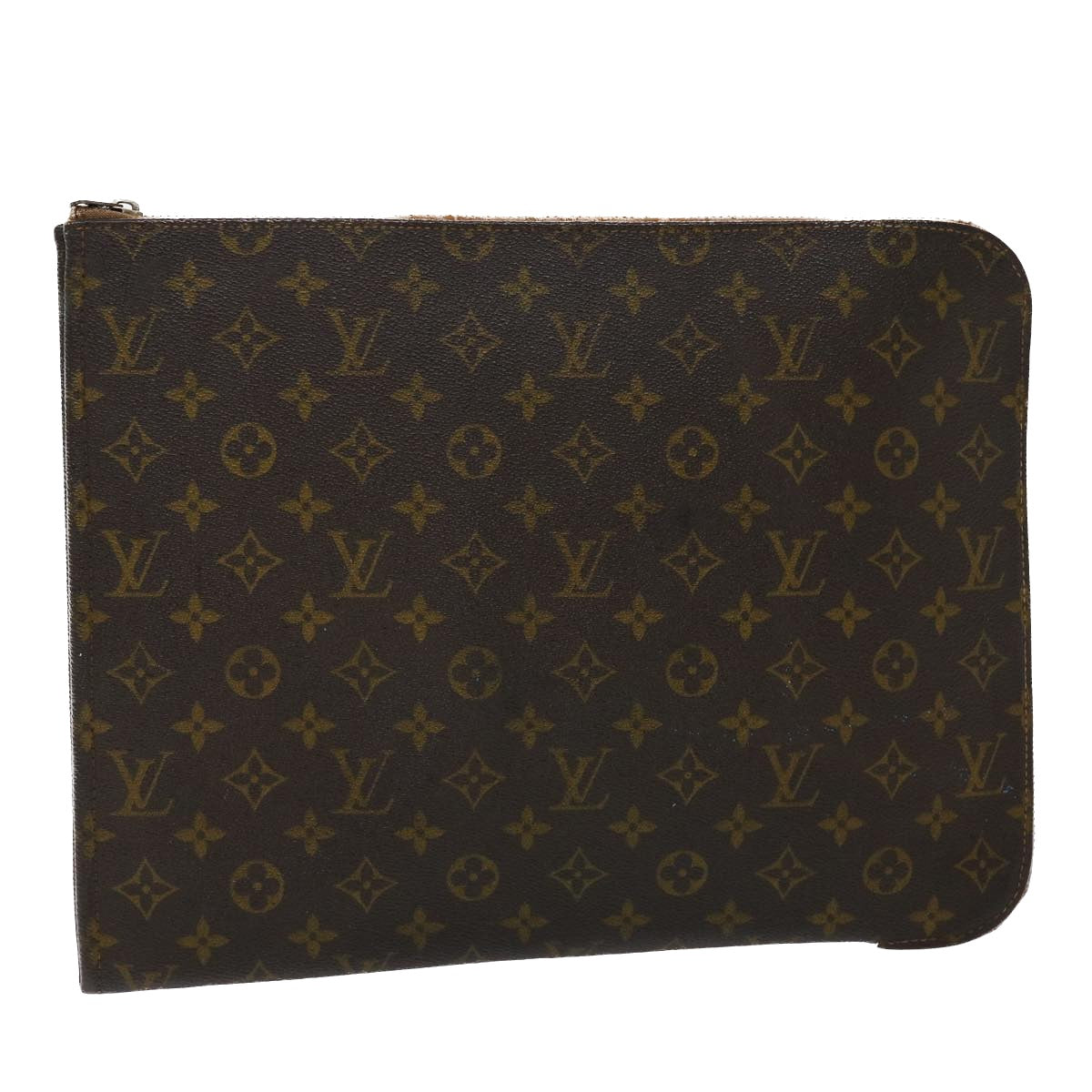 LOUIS VUITTON Monogram Poche Document Briefcase M53400 LV 46215
