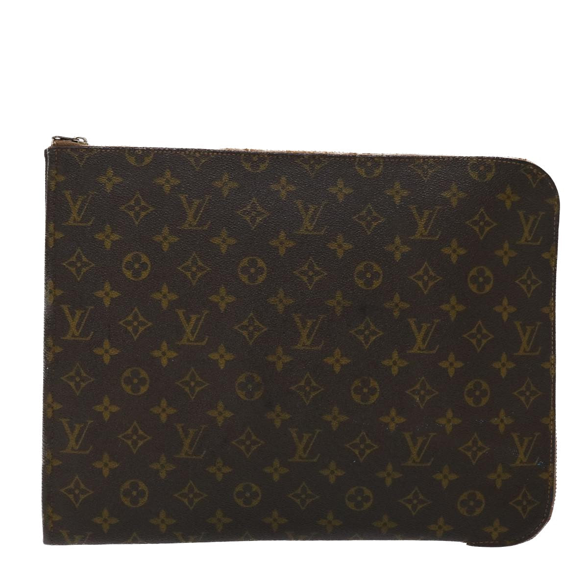 LOUIS VUITTON Monogram Poche Document Briefcase M53400 LV 46215