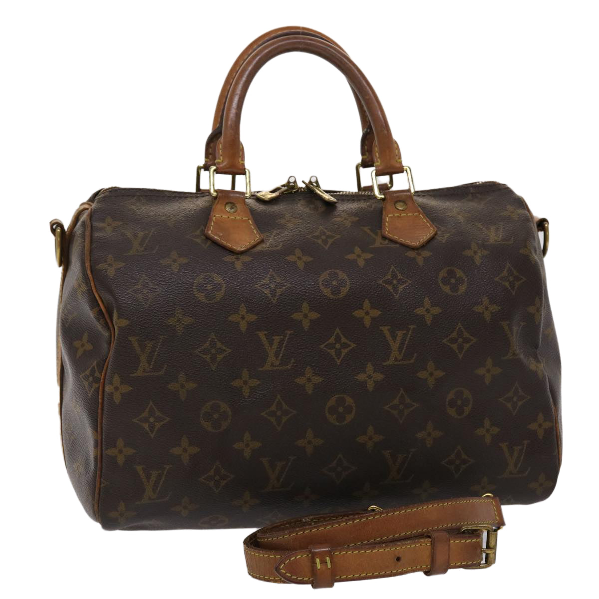 LOUIS VUITTON Monogram Speedy Bandouliere 30 Hand Bag 2way M41112 LV 46219