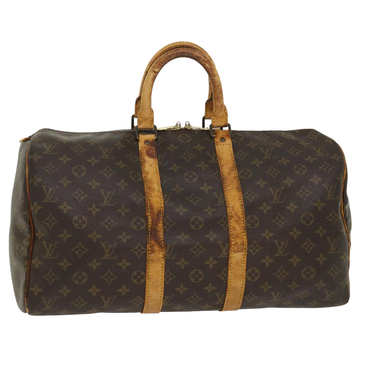 LOUIS VUITTON Monogram Keepall 45 Boston Bag M41428 LV 46232