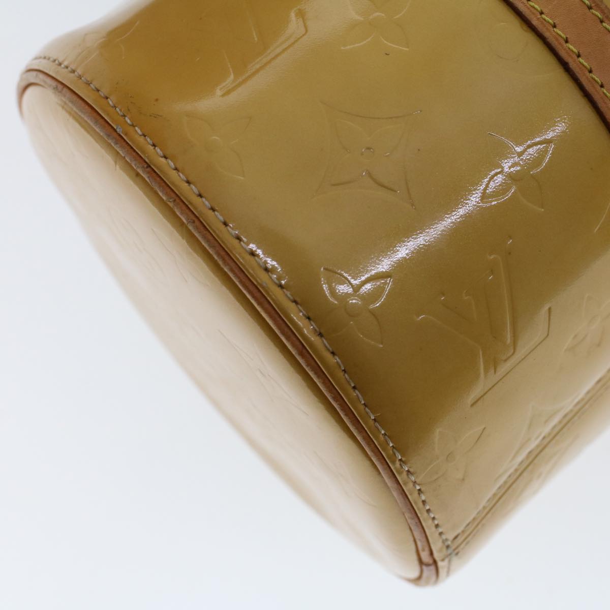 LOUIS VUITTON Monogram Vernis Bedford Hand Bag Beige M91006 LV 46243