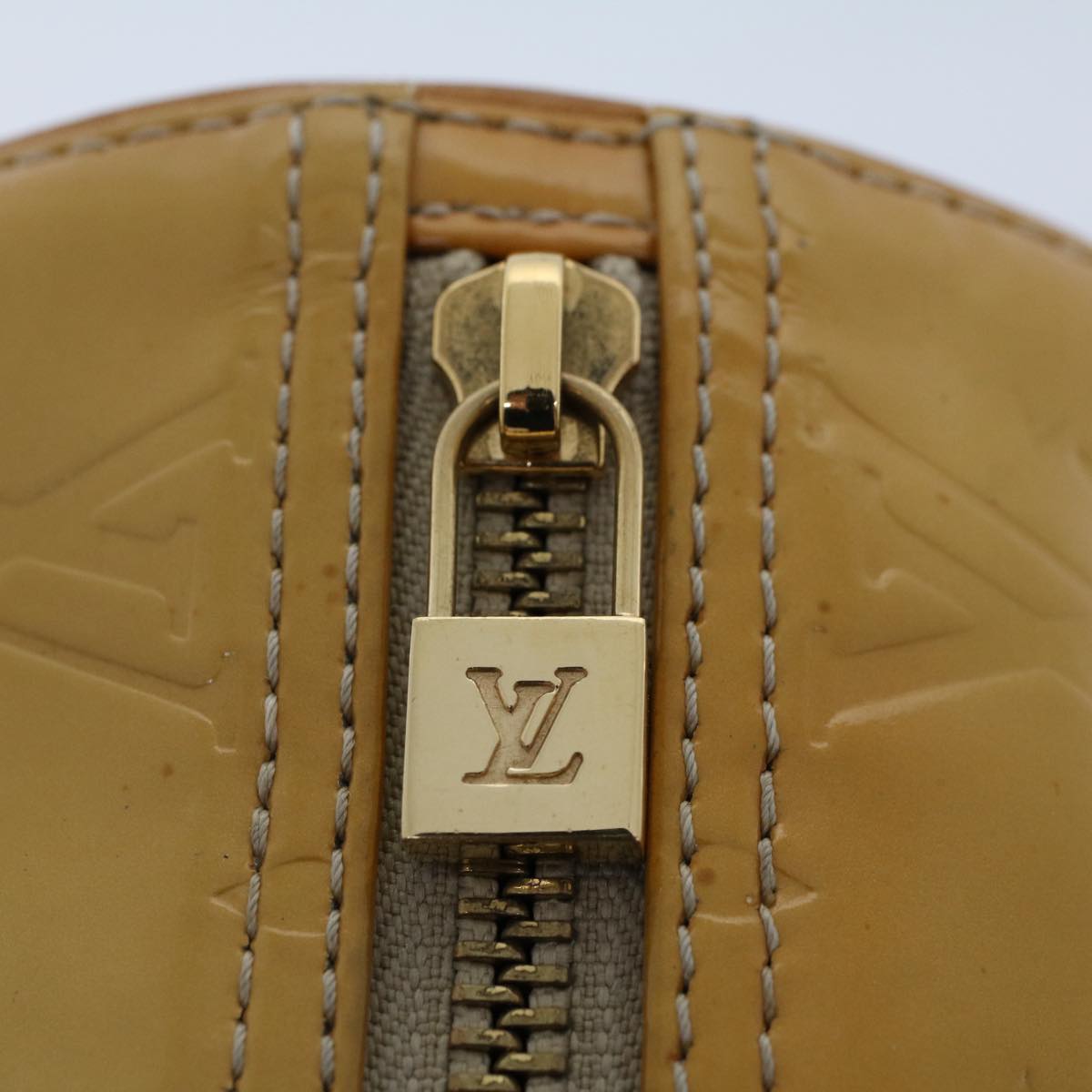 LOUIS VUITTON Monogram Vernis Bedford Hand Bag Beige M91006 LV 46243