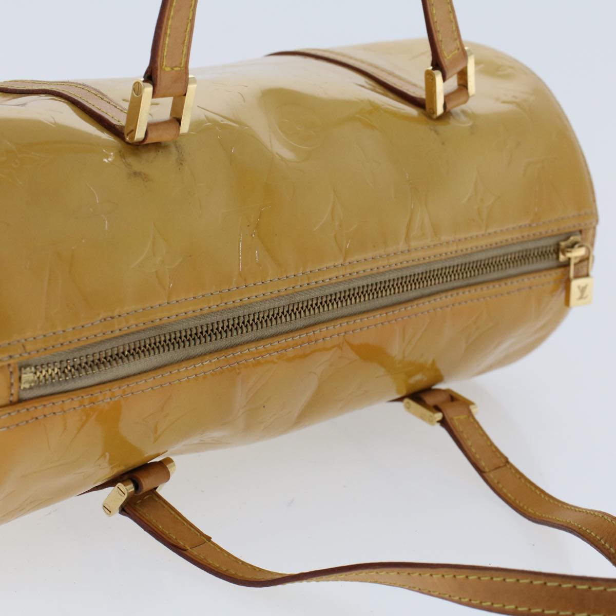 LOUIS VUITTON Monogram Vernis Bedford Hand Bag Beige M91006 LV 46243