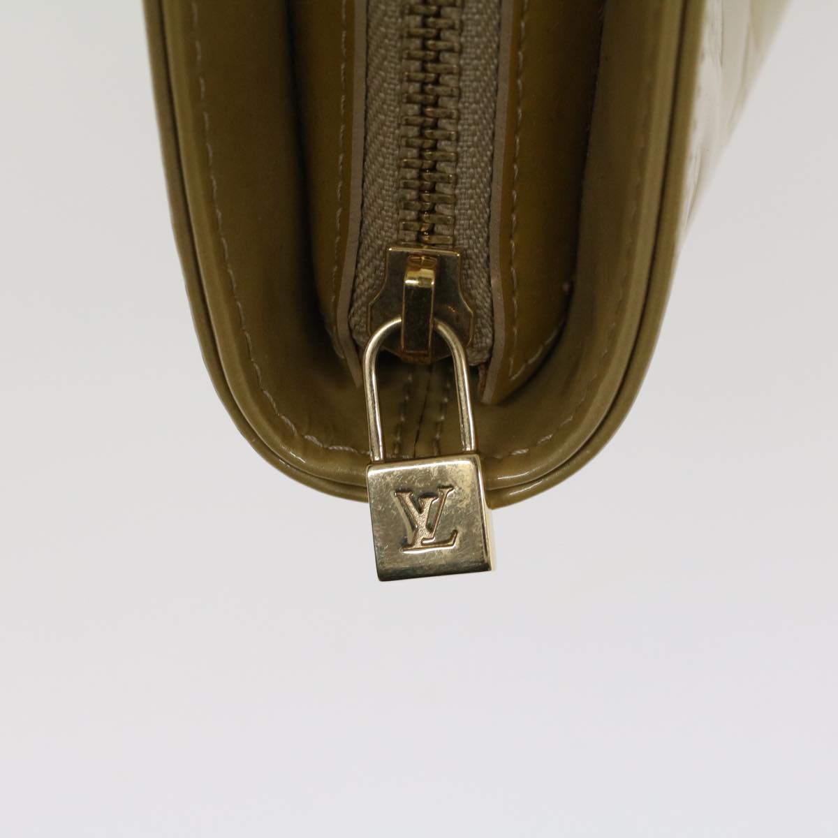 LOUIS VUITTON Monogram Vernis Houston Hand Bag Yellow M91055 LV 46248