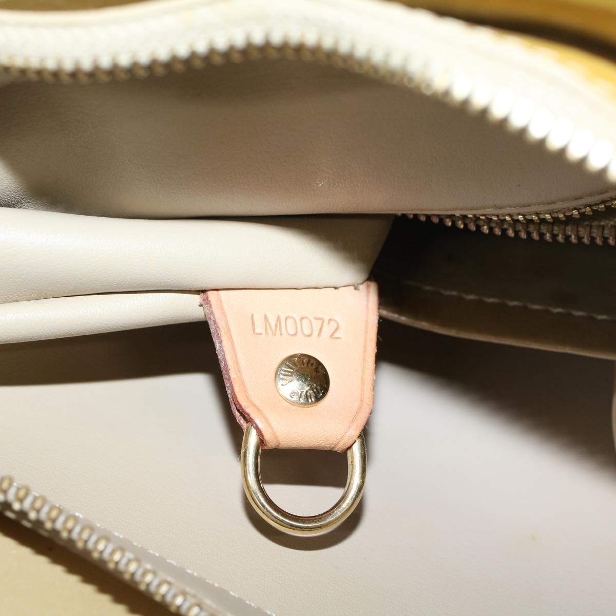 LOUIS VUITTON Monogram Vernis Houston Hand Bag Yellow M91055 LV 46248