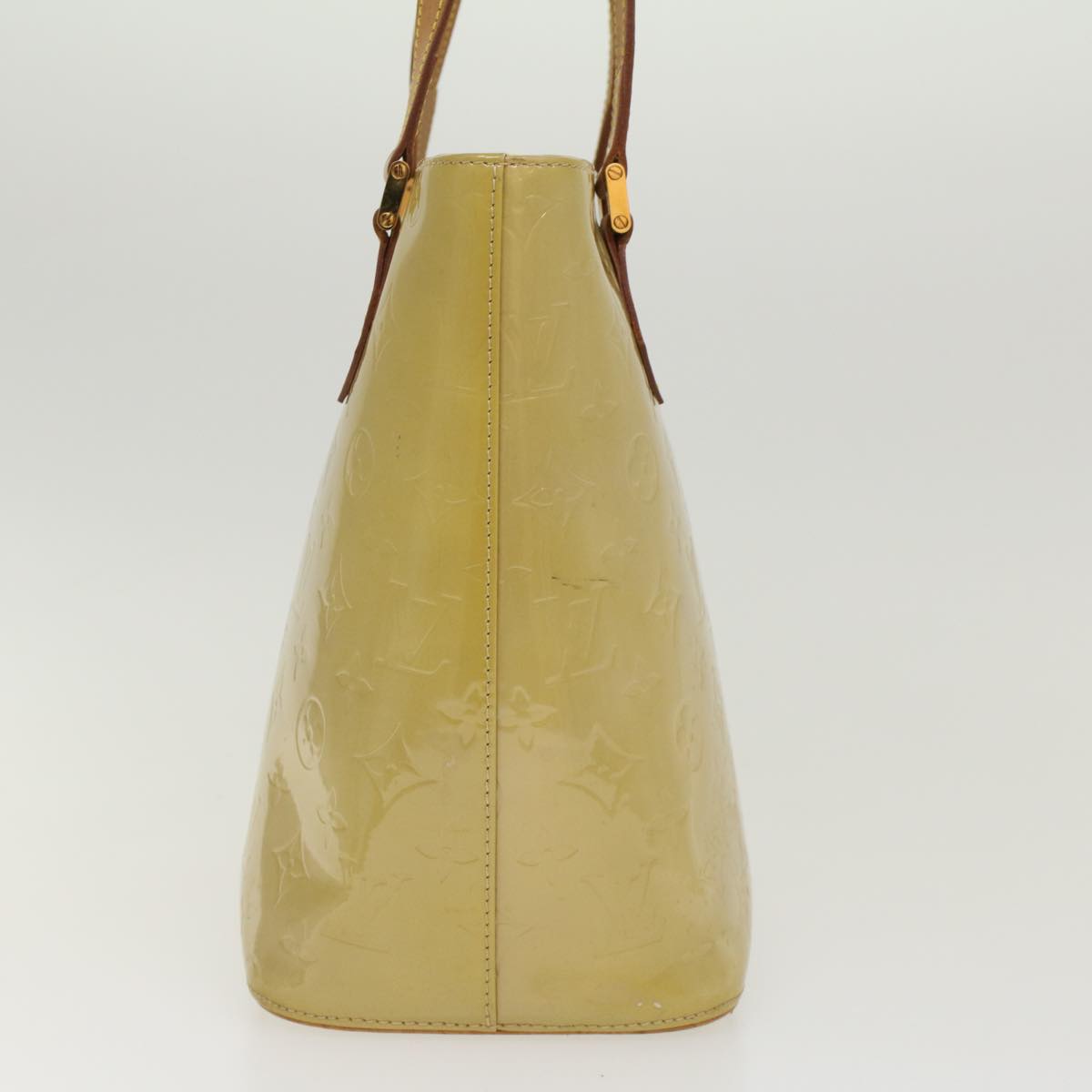 LOUIS VUITTON Monogram Vernis Houston Hand Bag Yellow M91055 LV 46248