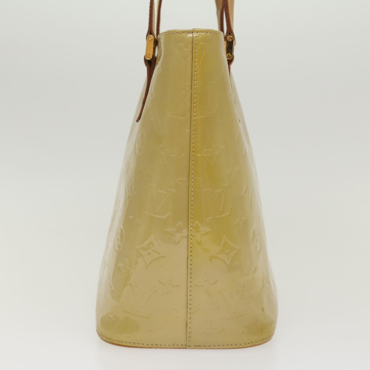LOUIS VUITTON Monogram Vernis Houston Hand Bag Yellow M91055 LV 46248
