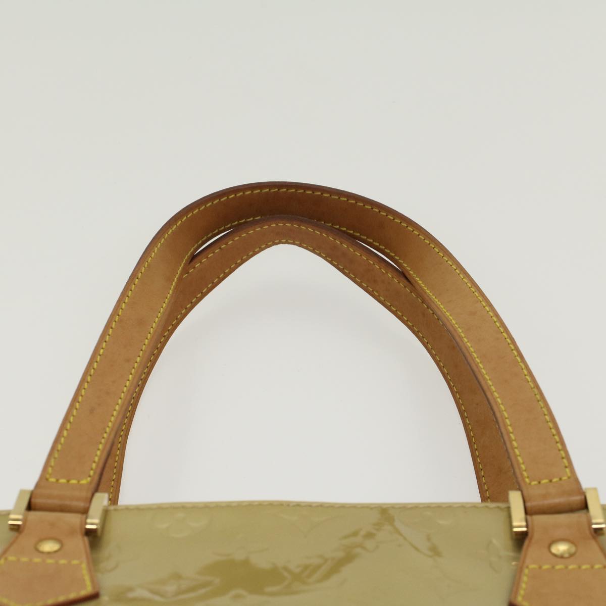 LOUIS VUITTON Monogram Vernis Houston Hand Bag Yellow M91055 LV 46248