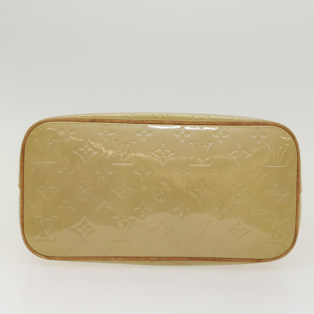 LOUIS VUITTON Monogram Vernis Houston Hand Bag Yellow M91055 LV 46248