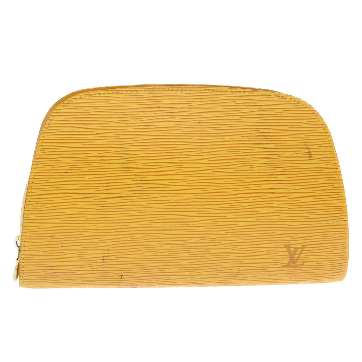 LOUIS VUITTON Epi Dauphine GM Pouch Yellow LV 46249