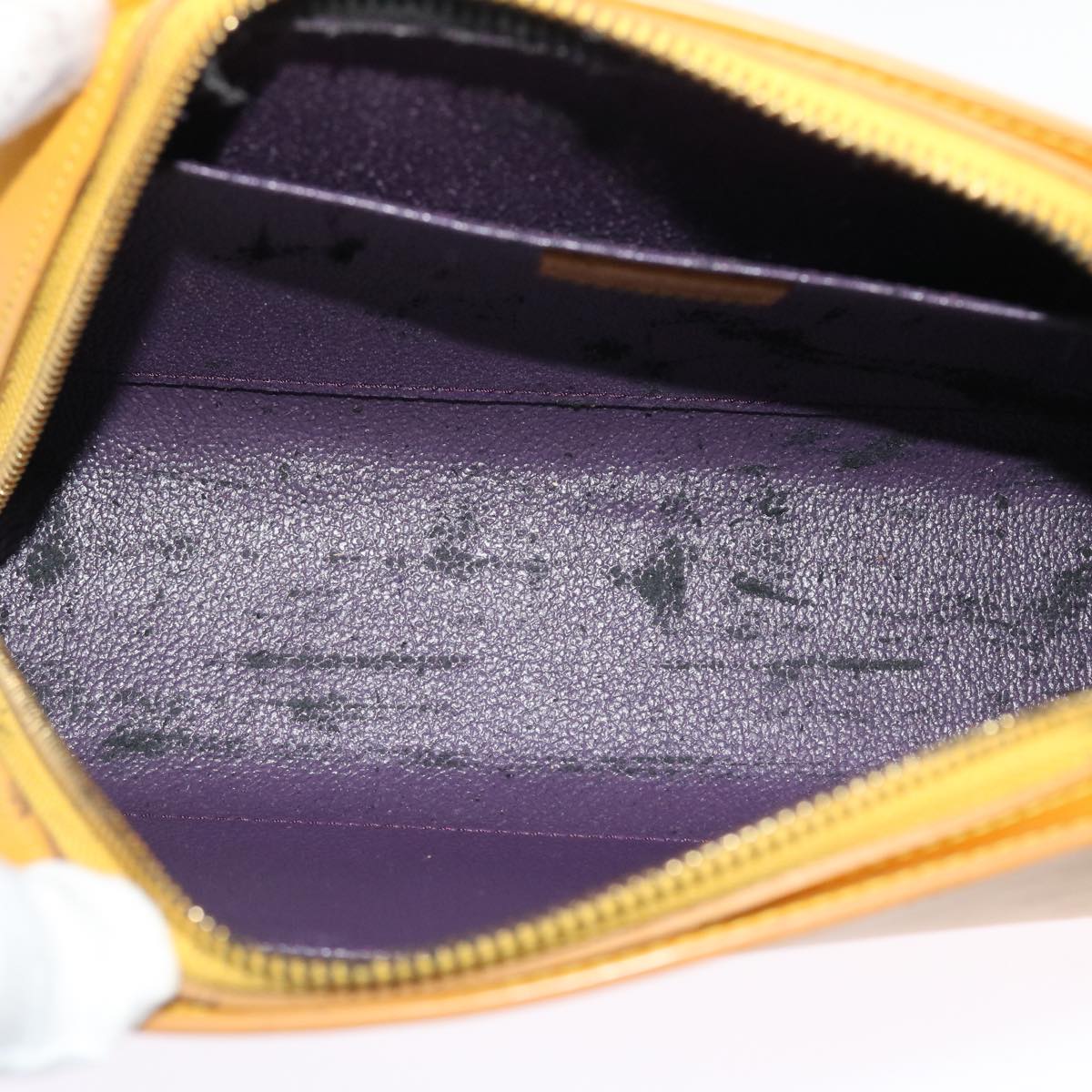 LOUIS VUITTON Epi Dauphine GM Pouch Yellow LV 46249