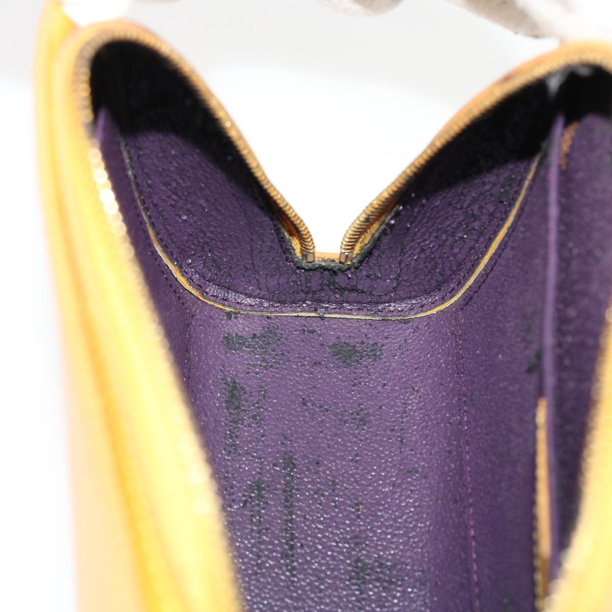 LOUIS VUITTON Epi Dauphine GM Pouch Yellow LV 46249