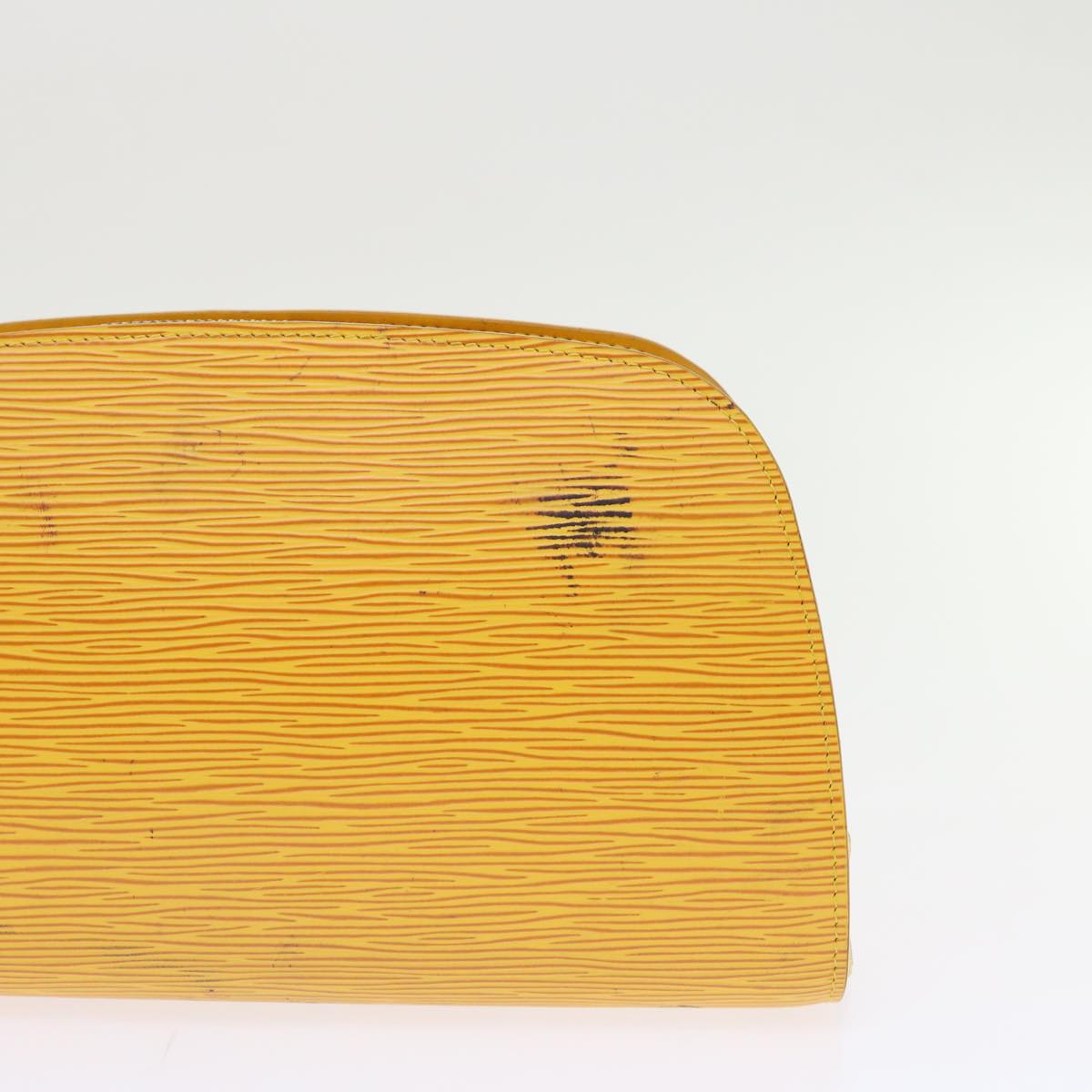 LOUIS VUITTON Epi Dauphine GM Pouch Yellow LV 46249