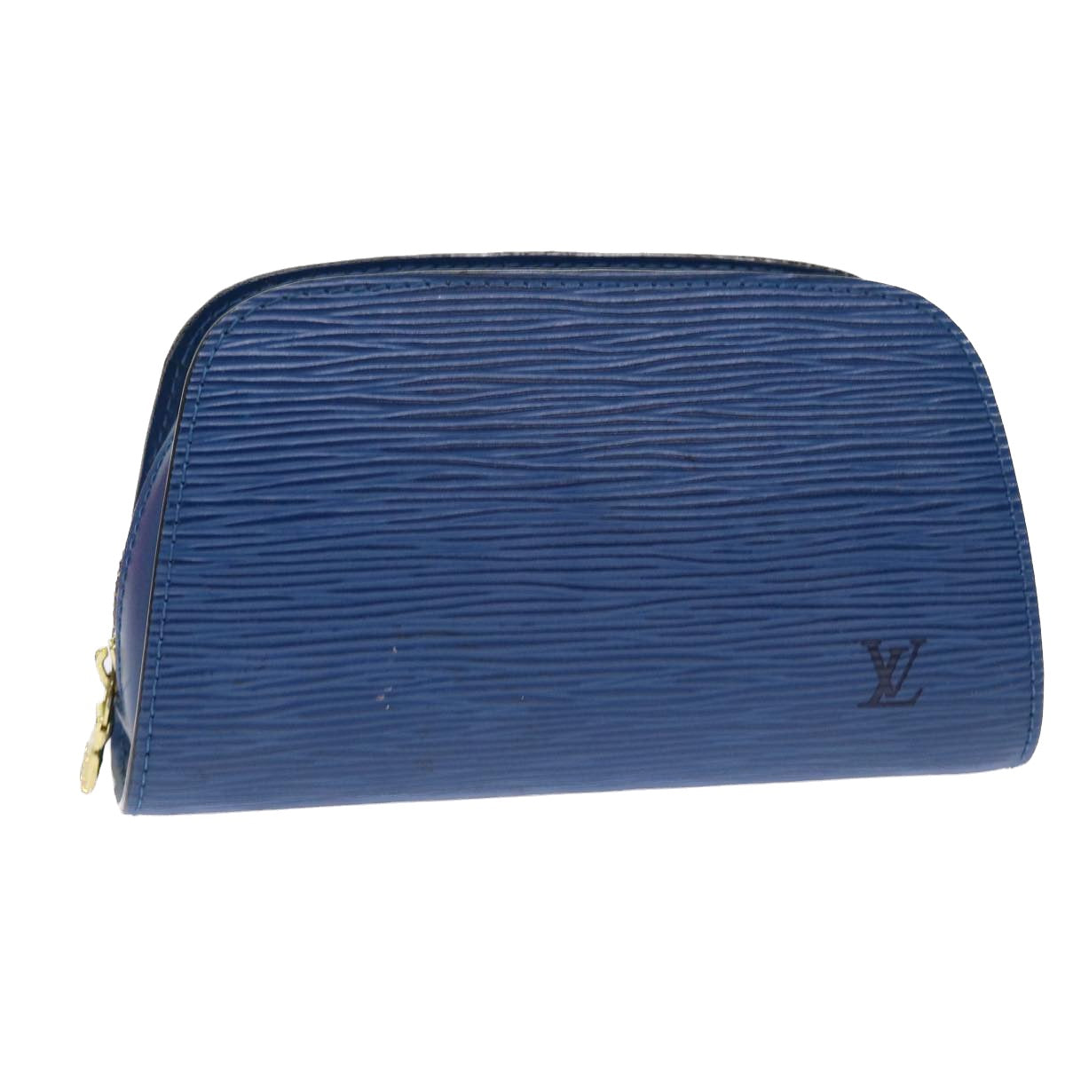 LOUIS VUITTON Epi Dauphine PM Pouch Blue M48445 LV 46250
