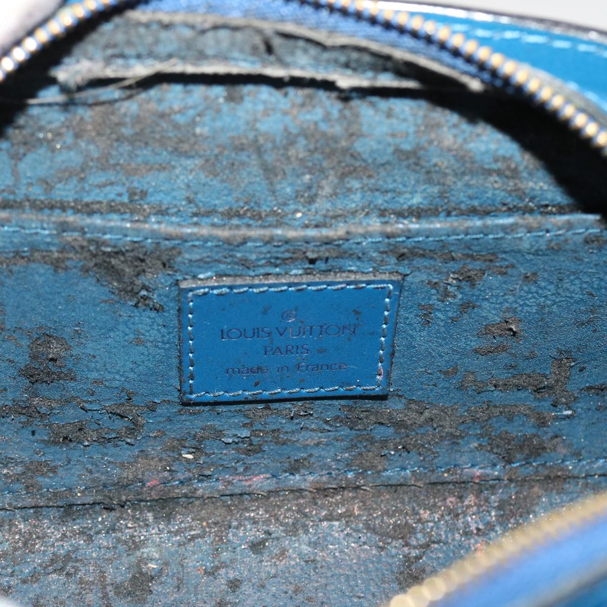 LOUIS VUITTON Epi Dauphine PM Pouch Blue M48445 LV 46250