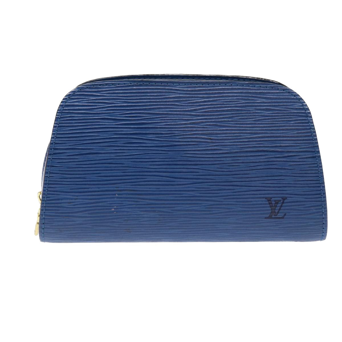 LOUIS VUITTON Epi Dauphine PM Pouch Blue M48445 LV 46250