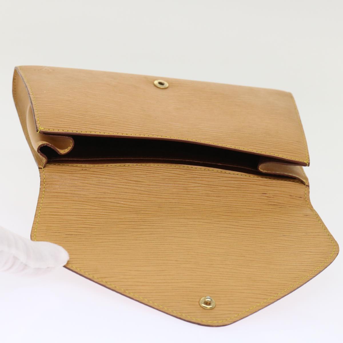 LOUIS VUITTON Epi Art Deco Clutch Bag Zipangu Gold M52639 LV 46251