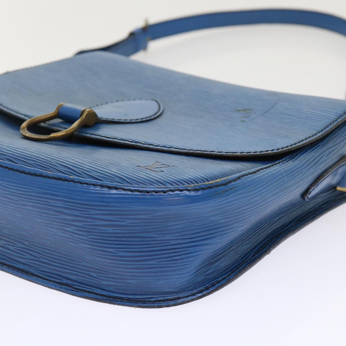 LOUIS VUITTON Epi Saint Cloud GM Shoulder Bag Blue M52195 LV 46253