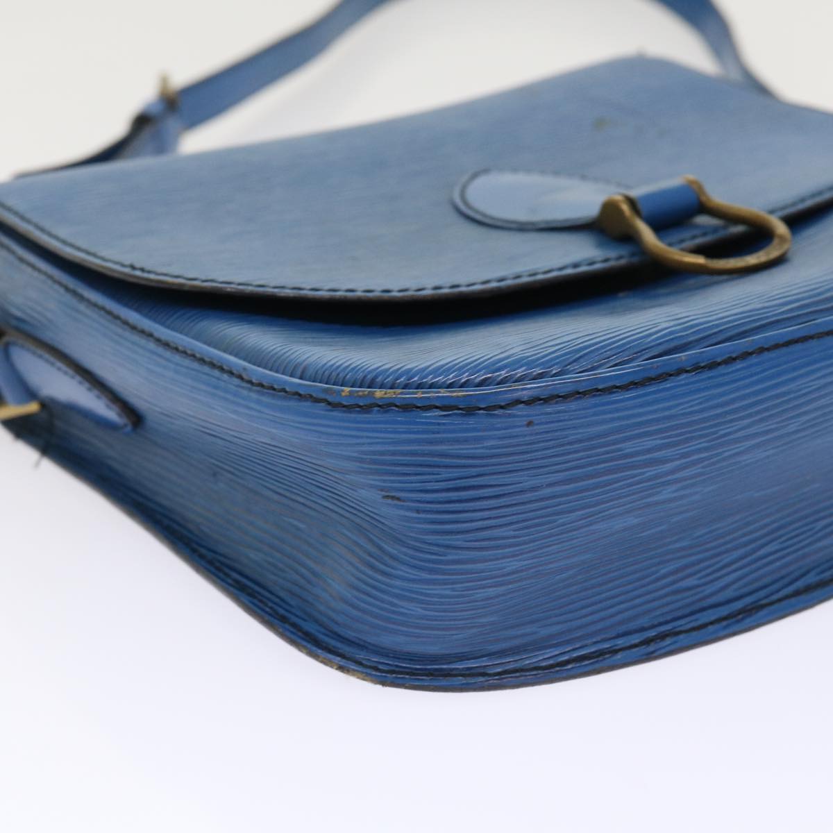 LOUIS VUITTON Epi Saint Cloud GM Shoulder Bag Blue M52195 LV 46253
