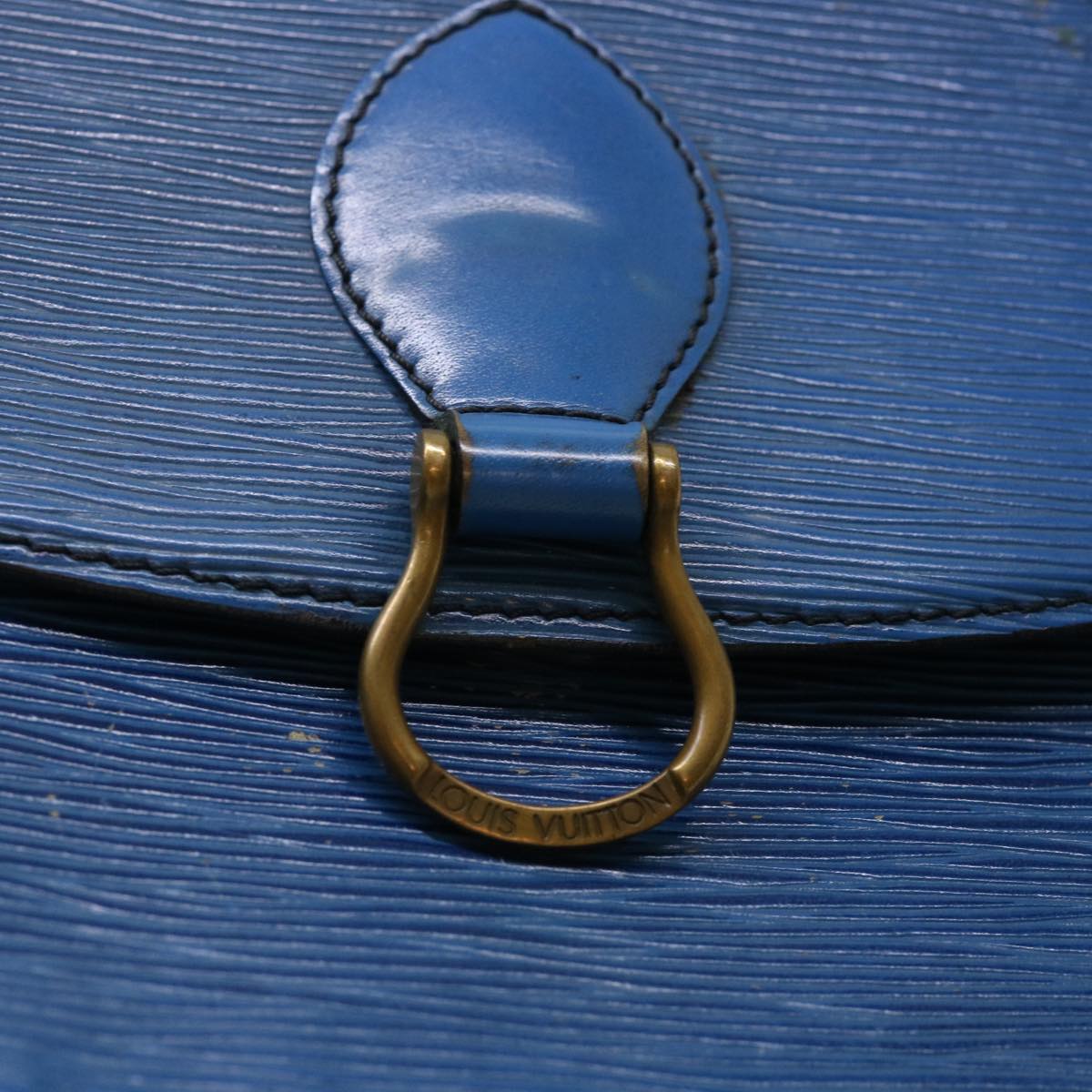 LOUIS VUITTON Epi Saint Cloud GM Shoulder Bag Blue M52195 LV 46253