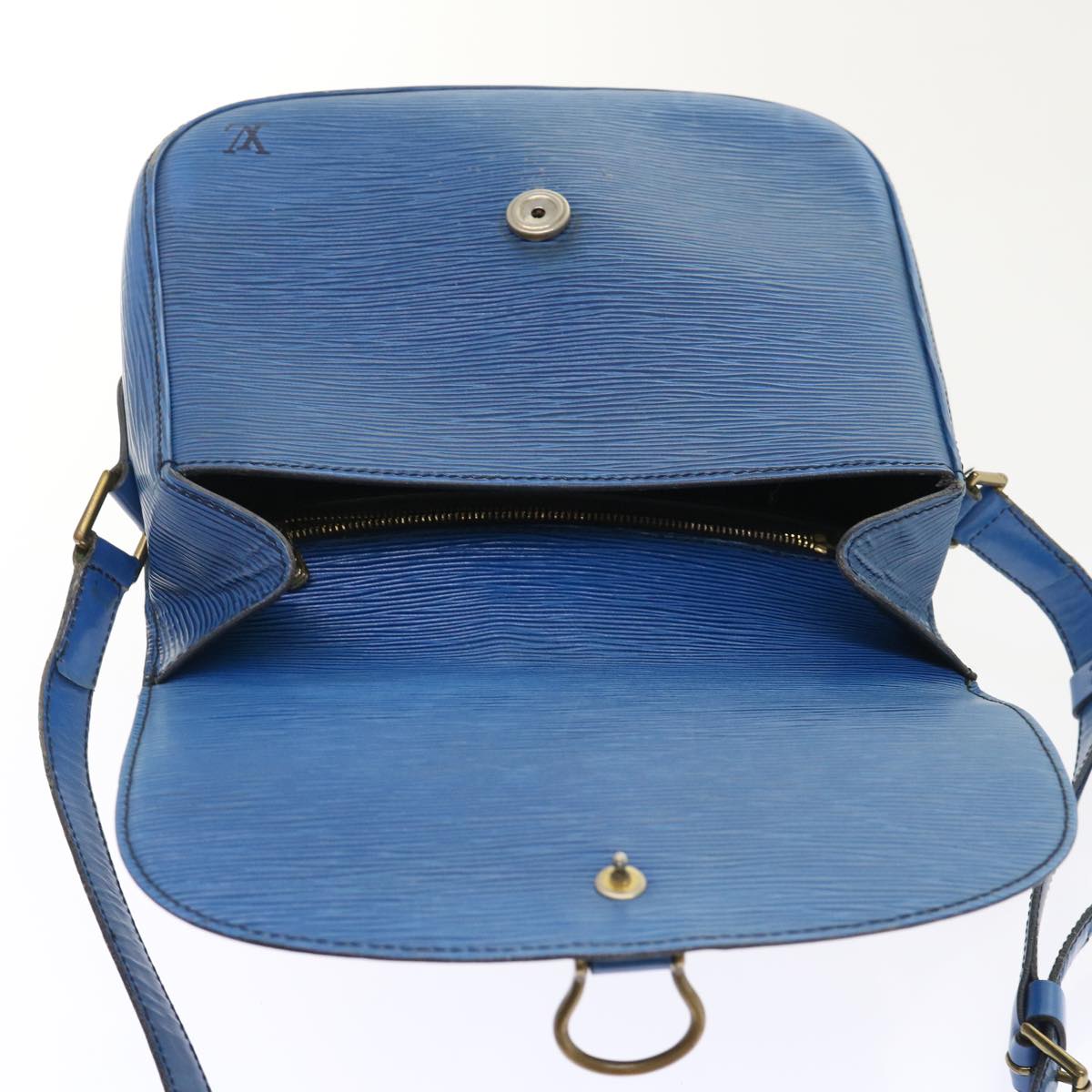 LOUIS VUITTON Epi Saint Cloud GM Shoulder Bag Blue M52195 LV 46253