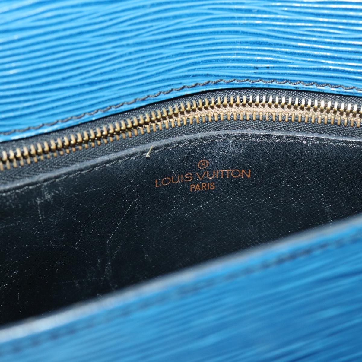 LOUIS VUITTON Epi Saint Cloud GM Shoulder Bag Blue M52195 LV 46253
