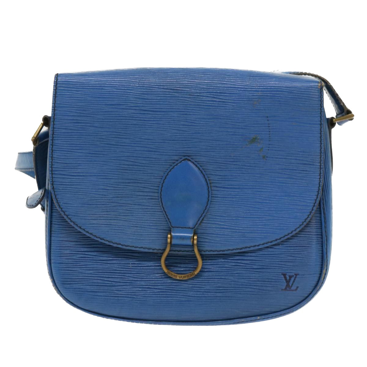 LOUIS VUITTON Epi Saint Cloud GM Shoulder Bag Blue M52195 LV 46253