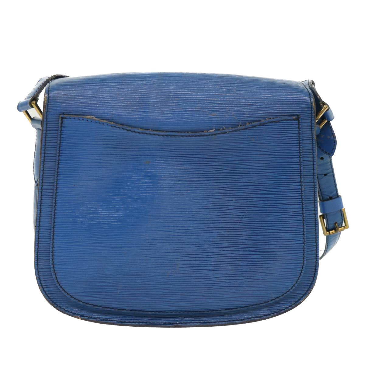LOUIS VUITTON Epi Saint Cloud GM Shoulder Bag Blue M52195 LV 46253