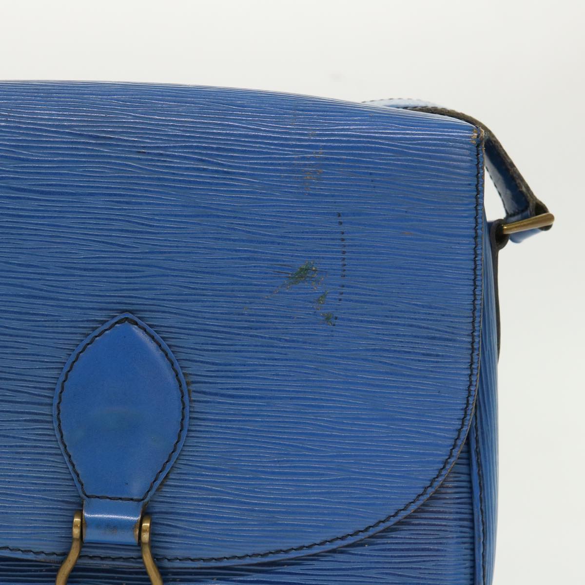 LOUIS VUITTON Epi Saint Cloud GM Shoulder Bag Blue M52195 LV 46253