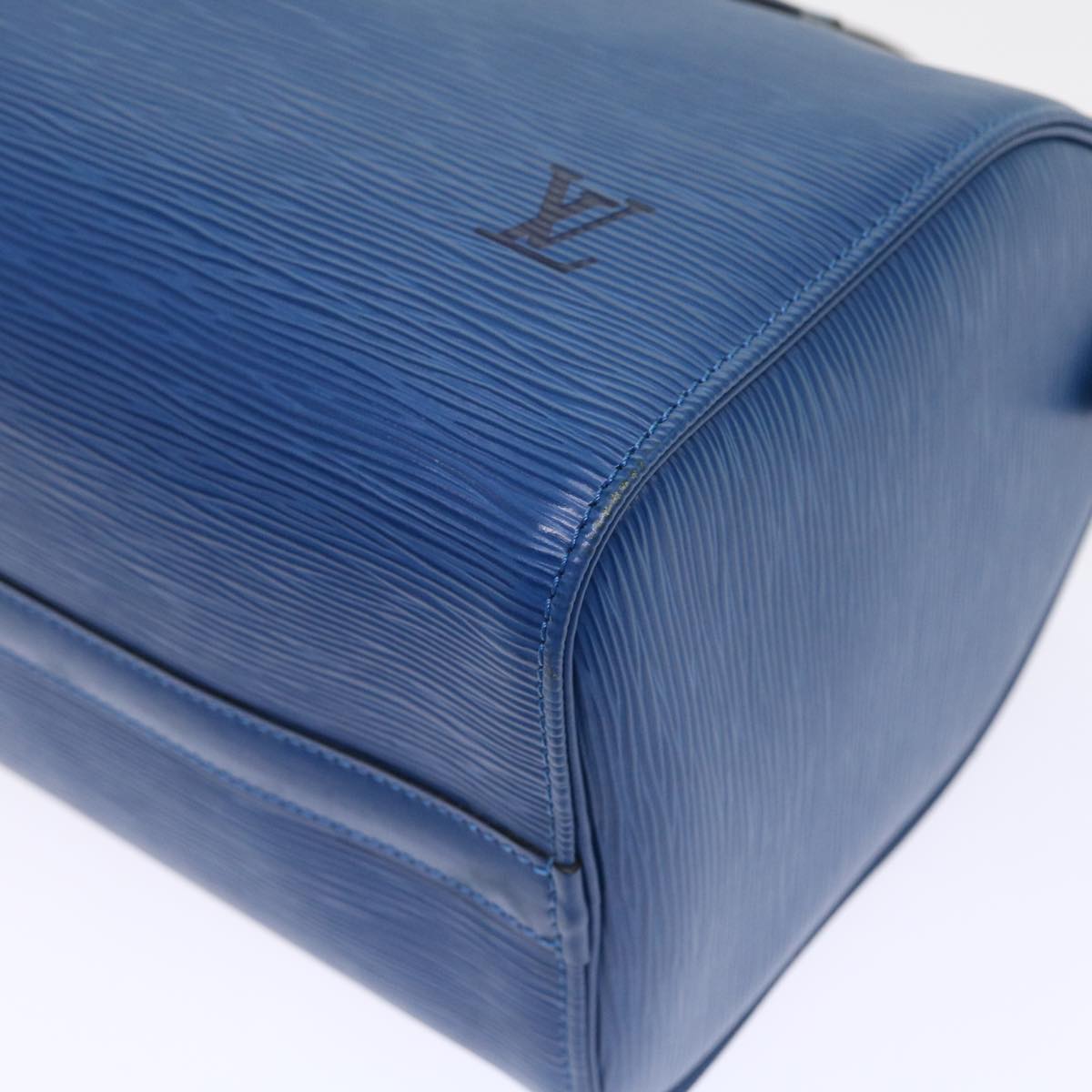 LOUIS VUITTON Epi Speedy 25 Hand Bag Toledo Blue M43015 LV 46261