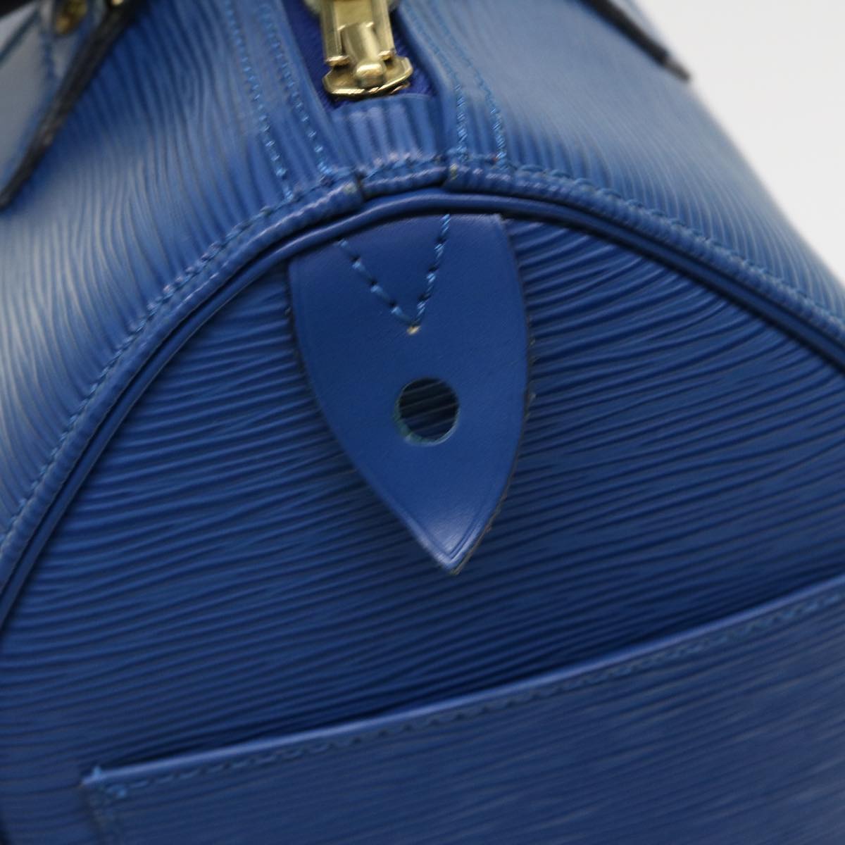 LOUIS VUITTON Epi Speedy 25 Hand Bag Toledo Blue M43015 LV 46261