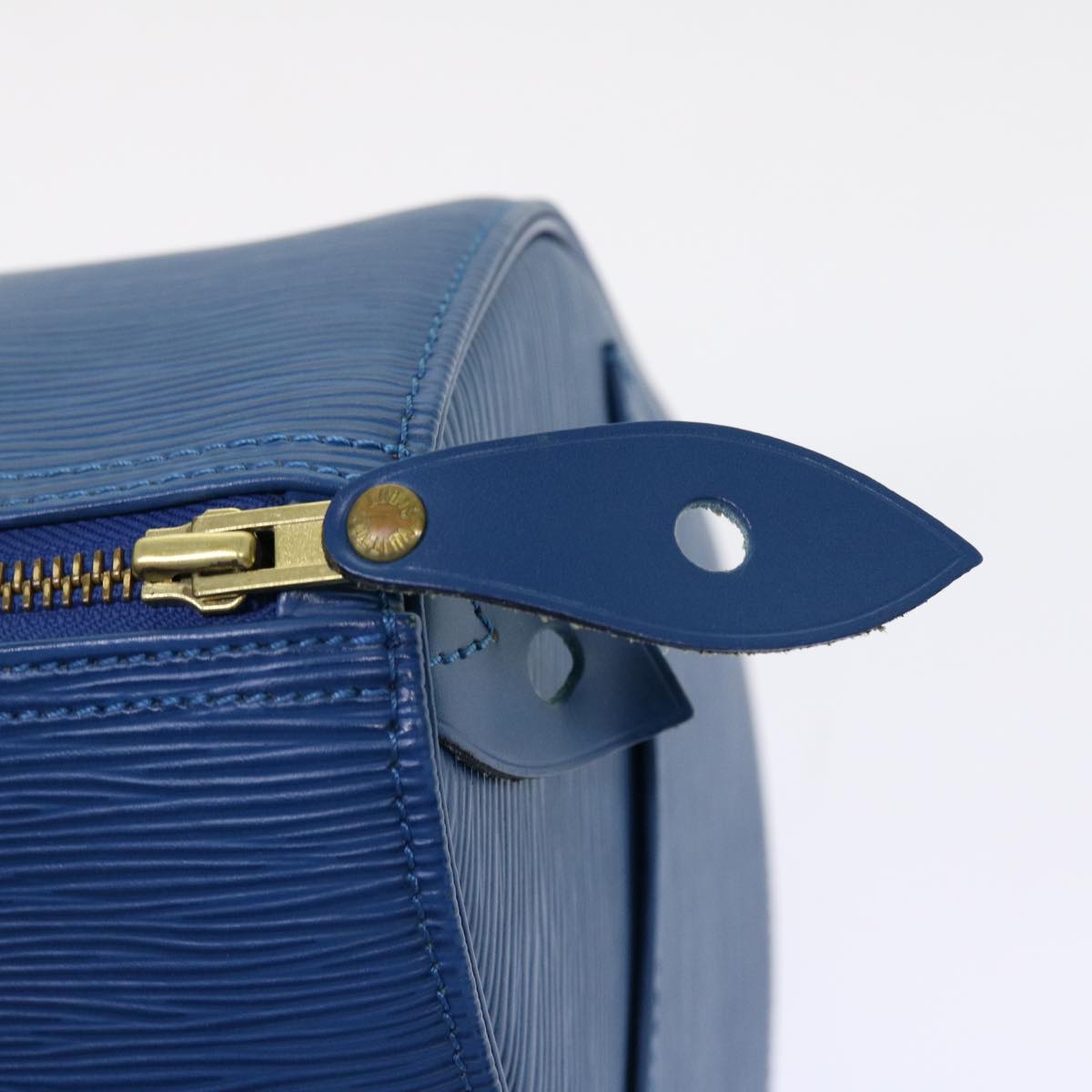 LOUIS VUITTON Epi Speedy 25 Hand Bag Toledo Blue M43015 LV 46261