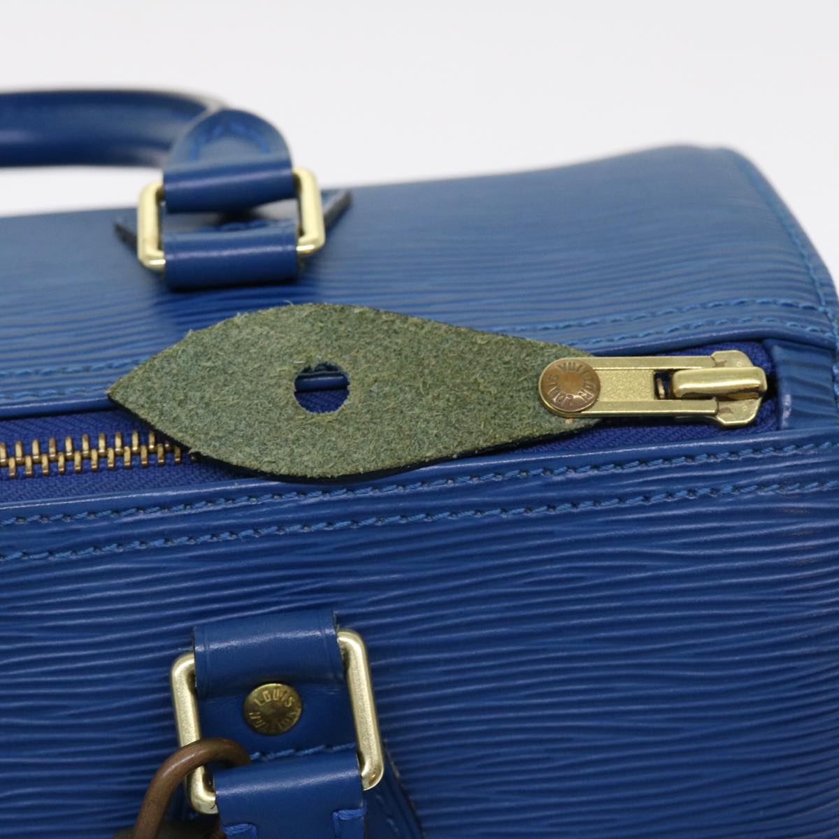 LOUIS VUITTON Epi Speedy 25 Hand Bag Toledo Blue M43015 LV 46261