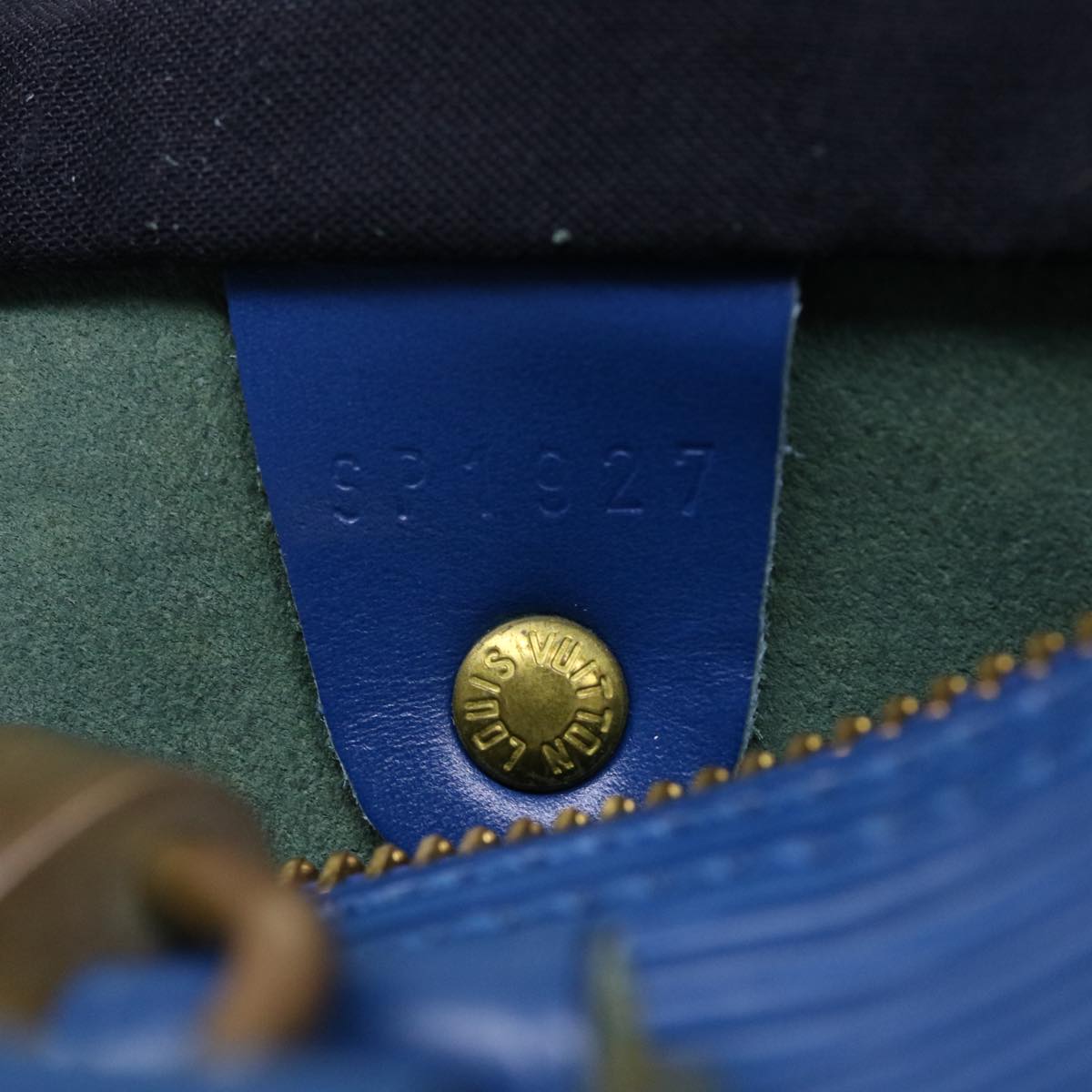 LOUIS VUITTON Epi Speedy 25 Hand Bag Toledo Blue M43015 LV 46261