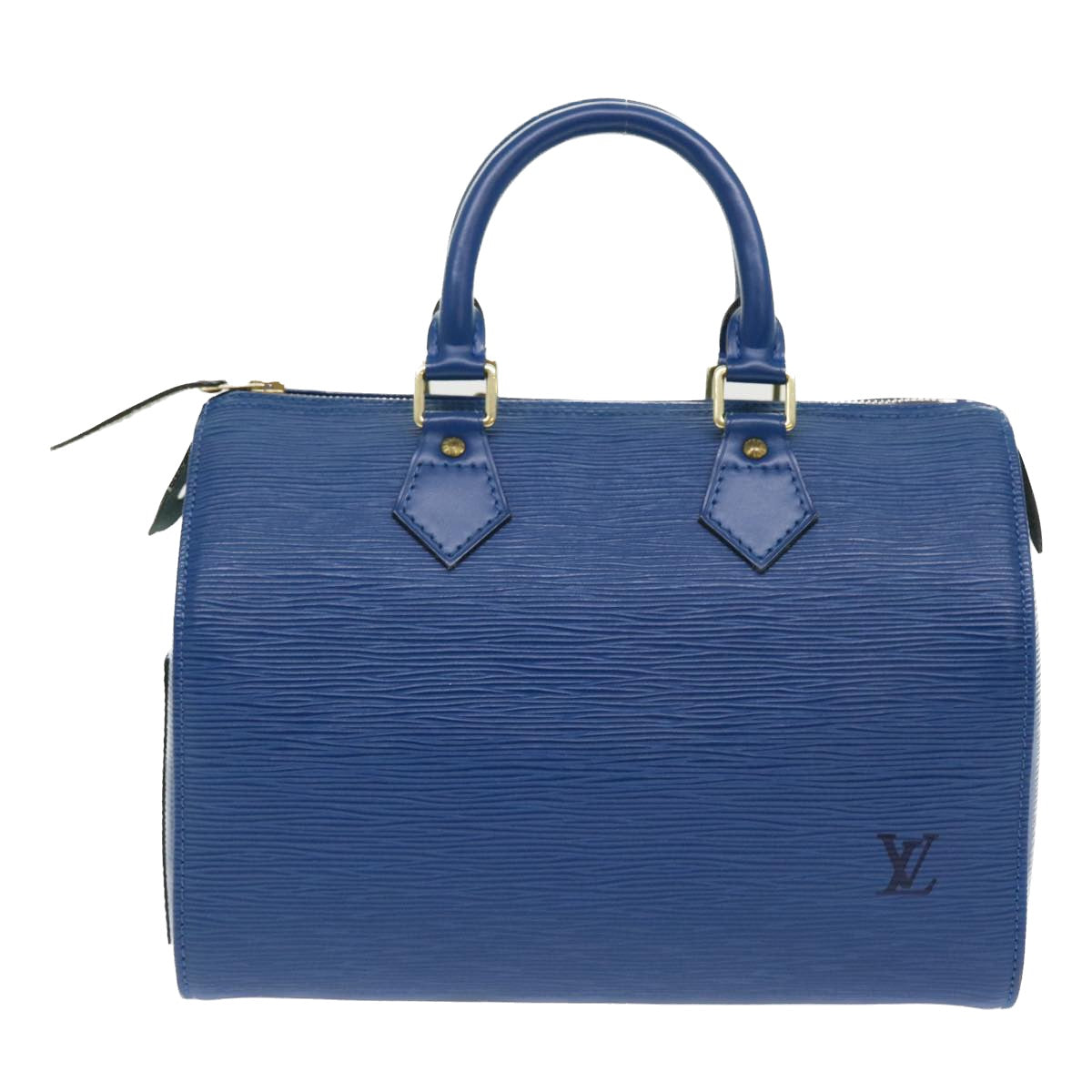 LOUIS VUITTON Epi Speedy 25 Hand Bag Toledo Blue M43015 LV 46261