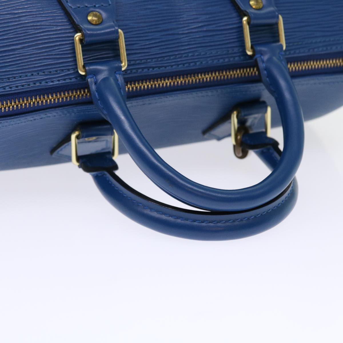 LOUIS VUITTON Epi Speedy 25 Hand Bag Toledo Blue M43015 LV 46261