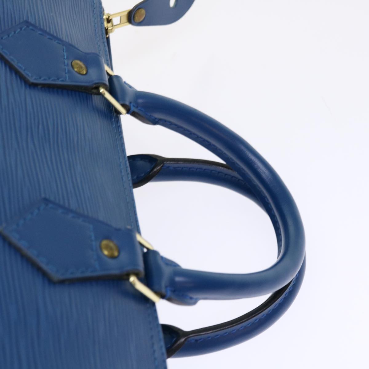 LOUIS VUITTON Epi Speedy 25 Hand Bag Toledo Blue M43015 LV 46261