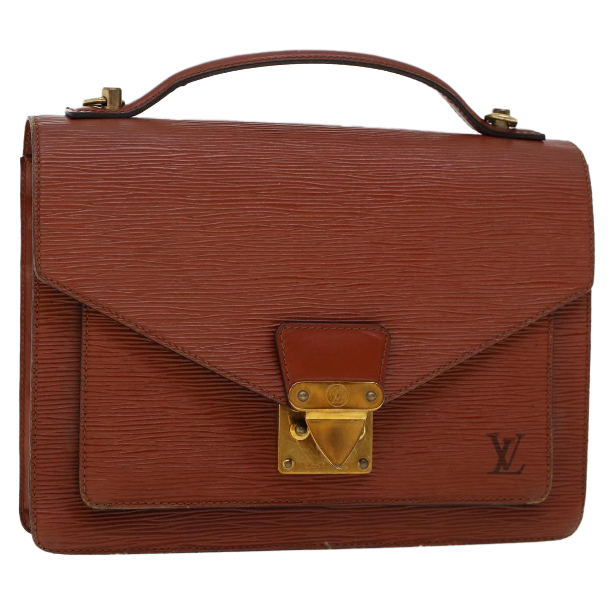 LOUIS VUITTON Epi Monceau Hand Bag Kenya Brown M52123 LV 46266