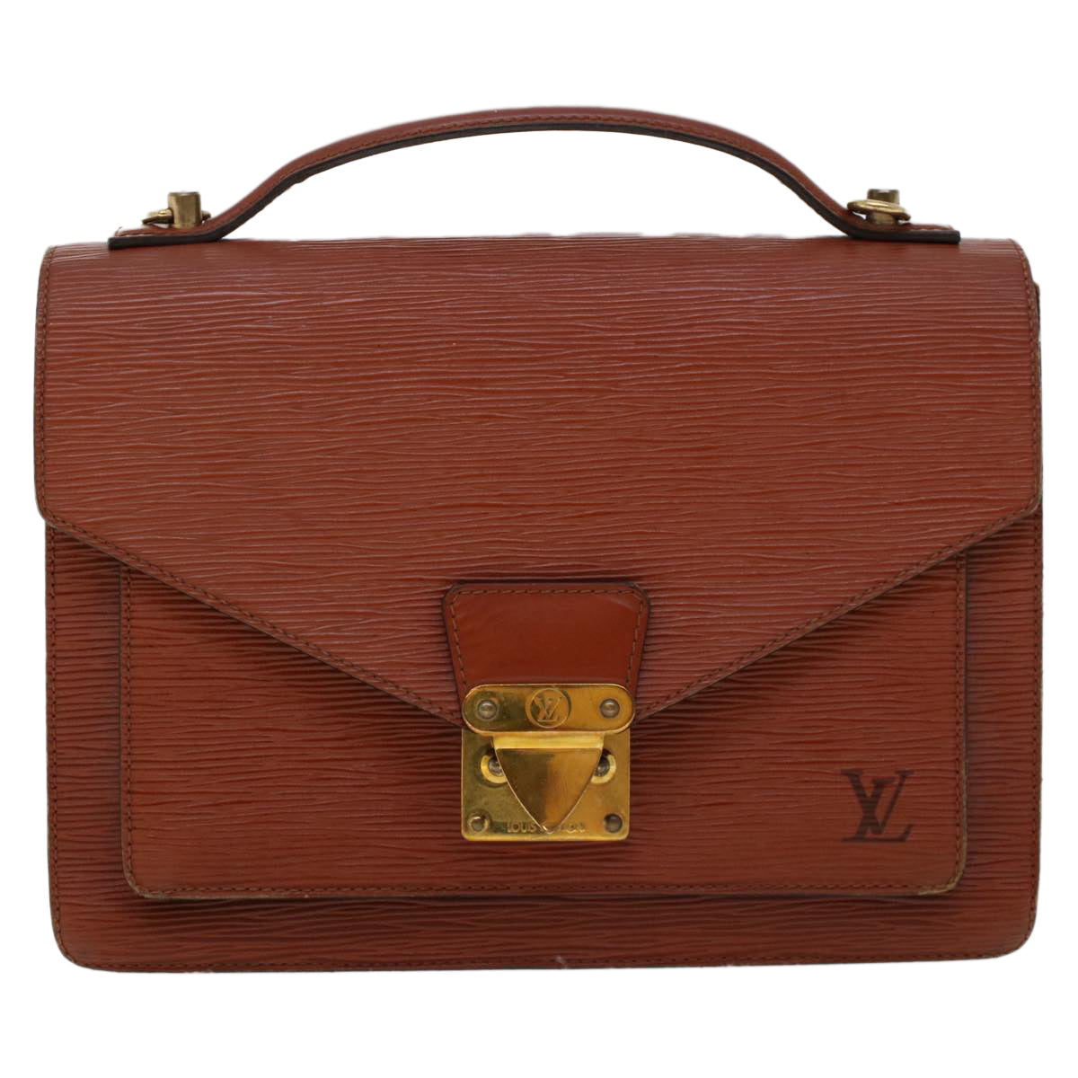 LOUIS VUITTON Epi Monceau Hand Bag Kenya Brown M52123 LV 46266