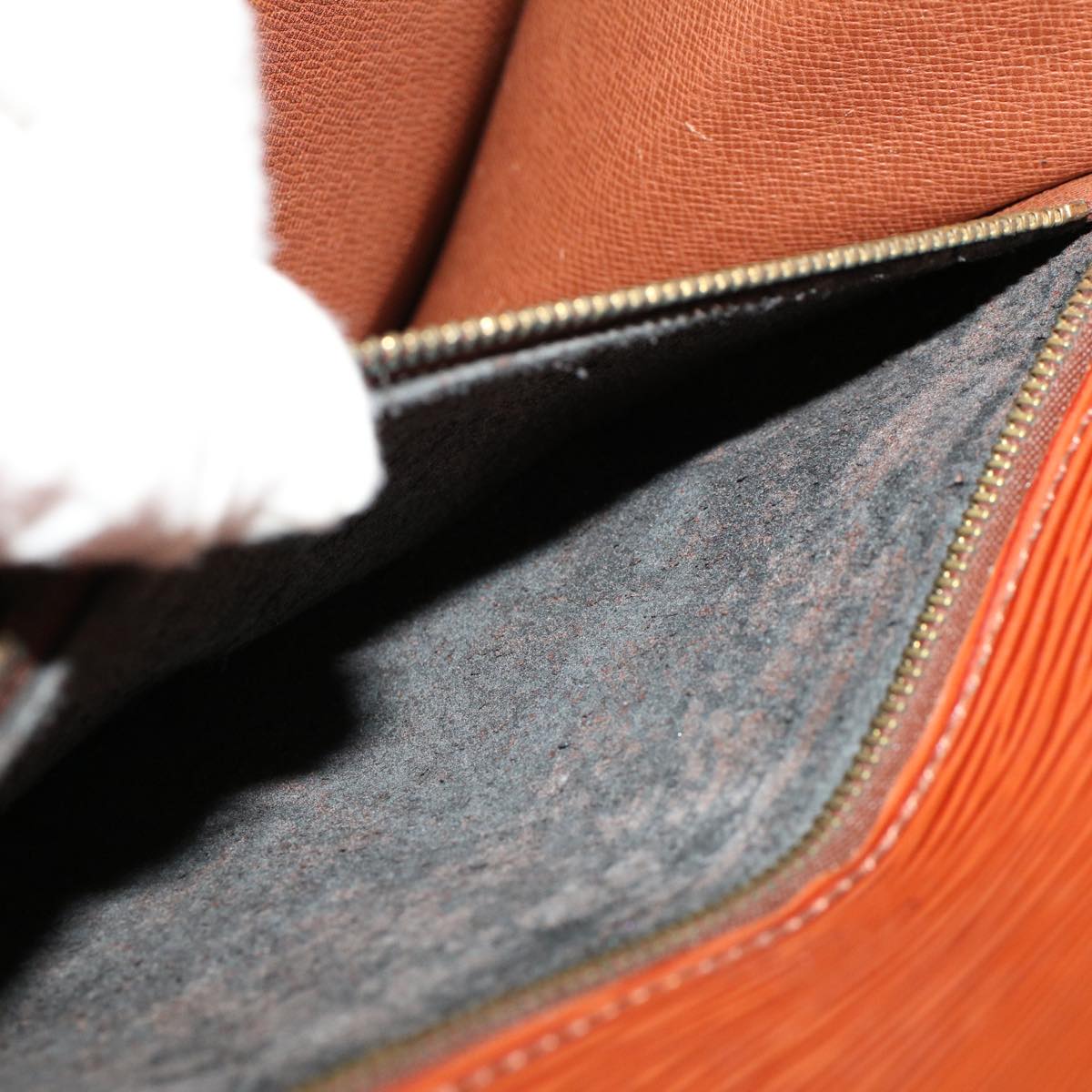 LOUIS VUITTON Epi Monceau Hand Bag Kenya Brown M52123 LV 46266
